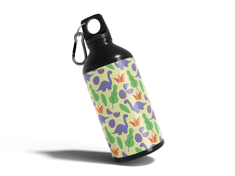 beatific brontosaurs dinosaur Water Bottle DIY Stickers