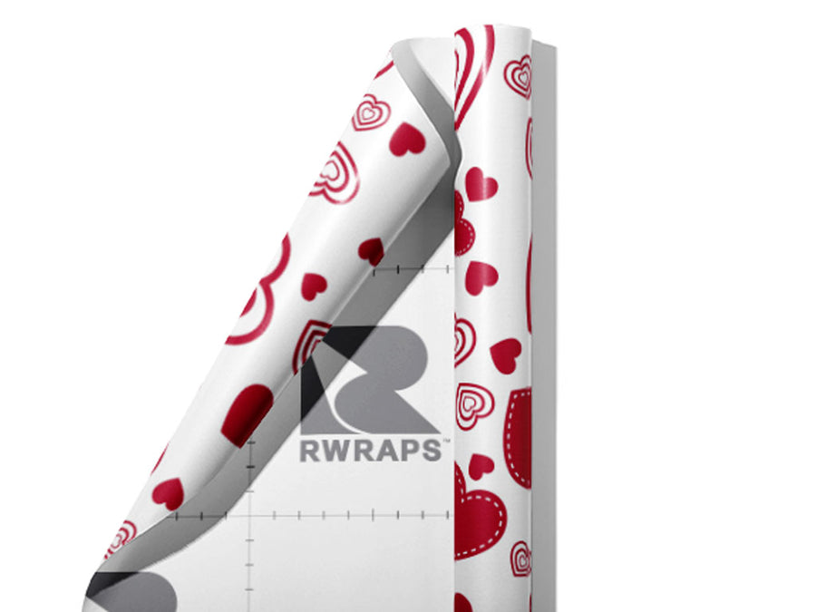Beating Drums Heart Wrap Film Sheets~Rwraps Series 914 Beating Drums Heart Scrolled Sheet~3