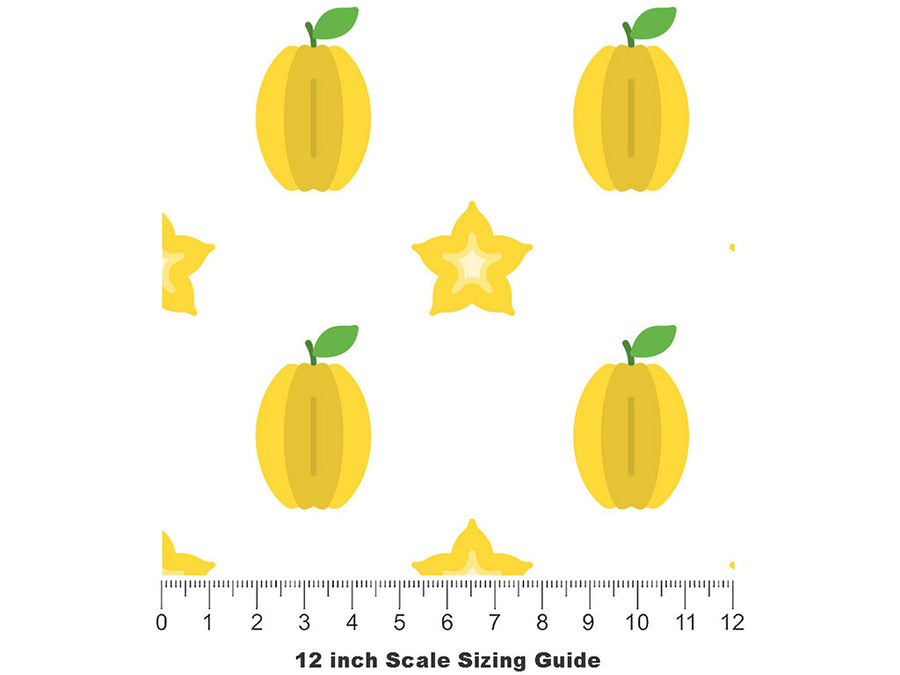 Bell Ringing Fruit Vinyl Film Pattern Size 12 inch Scale~Rwraps Bell Ringing Fruit Sizing Chart~2