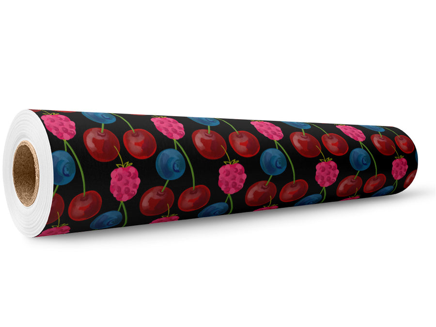 Berries and Cherries Fruit Wrap Film Wholesale Roll~Rwraps Series 914 Digitally Printed Vinyl Roll~5