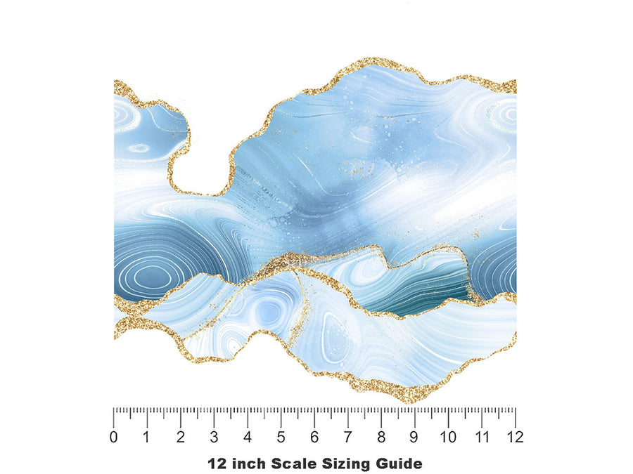 Betta Splendens Gemstone Vinyl Film Pattern Size 12 inch Scale~Rwraps Betta Splendens Gemstone Sizing Chart~2
