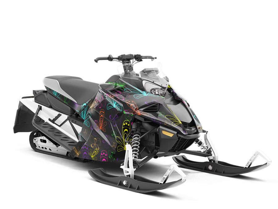 Big Bad Abstract Custom Wrapped Snowmobile