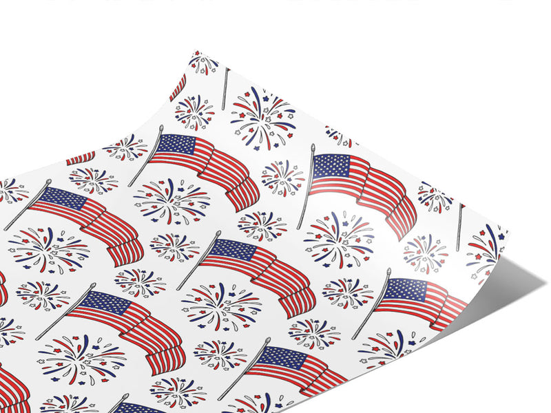 Billowing Breeze Americana Vinyl Wraps~Rwraps Series 914 Digitally Printed Vinyl Wrap~1