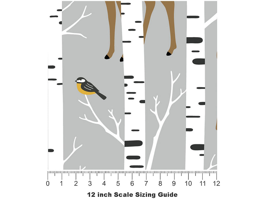 Birchwood Beauties Animal Vinyl Film Pattern Size 12 inch Scale~Rwraps Birchwood Beauties Animal Sizing Chart~2