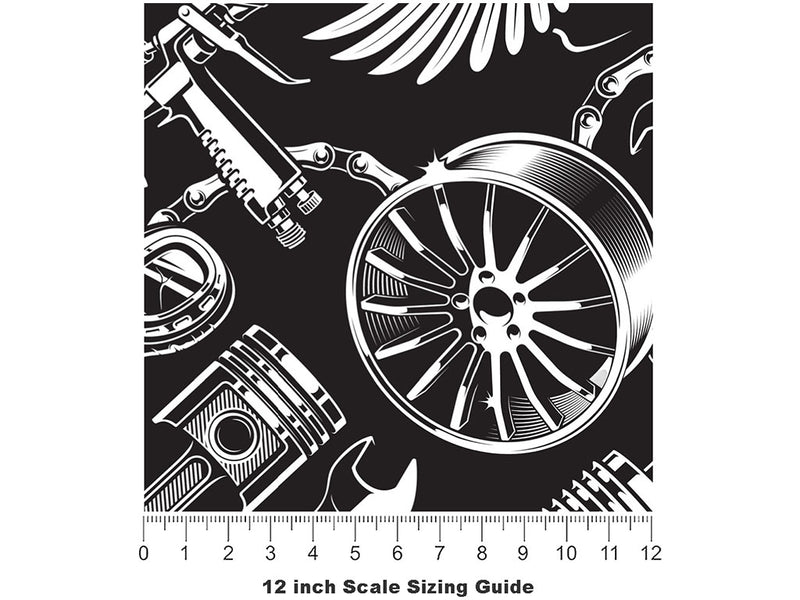 Bits Pieces Cars Vinyl Film Pattern Size 12 inch Scale~Rwraps Bits Pieces Cars Sizing Chart~2