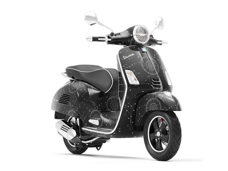 Black Aeons Astrology Vespa Scooter Wrap Film