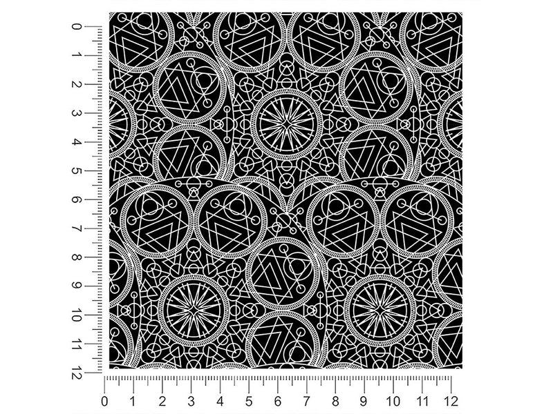 black alchemy mandala 1ft x 1ft Craft Sheets