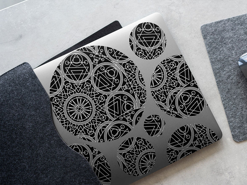 black alchemy mandala DIY Laptop Stickers