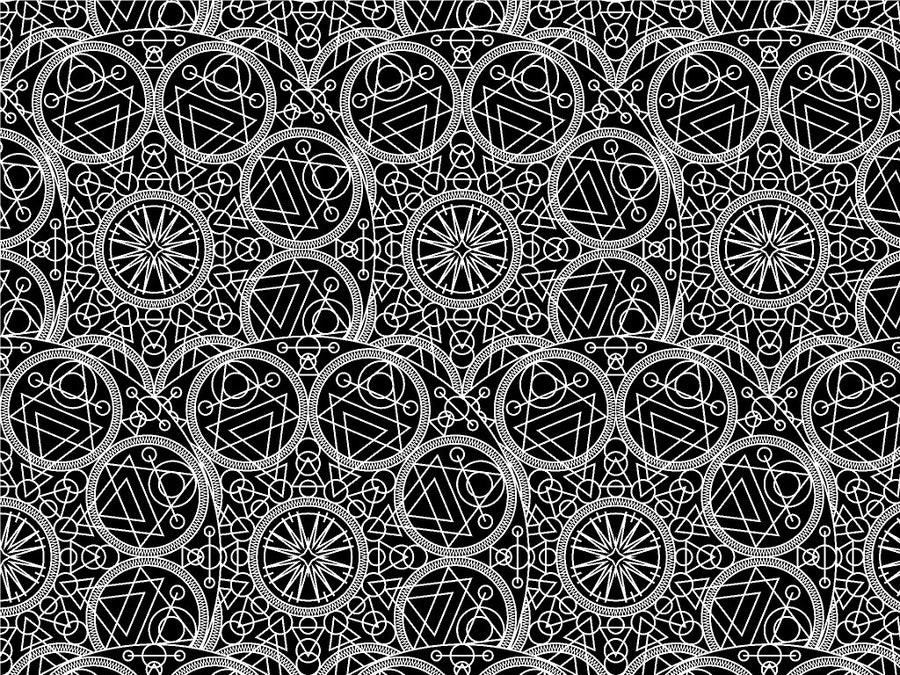 Black Alchemy Mandala Vinyl Wrap Pattern~Rwraps Series 914 Digitally Printed Vinyl Wrap~0