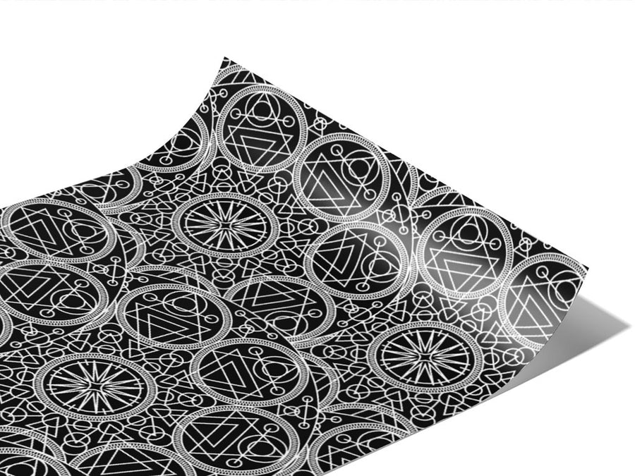 Black Alchemy Mandala Vinyl Wraps~Rwraps Series 914 Digitally Printed Vinyl Wrap~0