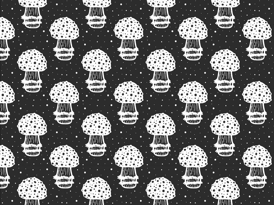 Black Amanita Mushroom Vinyl Wrap Pattern~Rwraps Series 914 Digitally Printed Vinyl Wrap~0