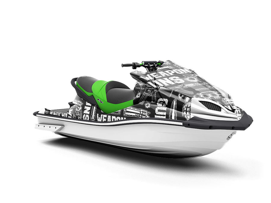 Black Arsenal Weapon Jet Ski Vinyl Customized Wrap