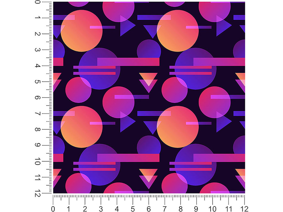 black cosmopolitan abstract geometric 1ft x 1ft Craft Sheets