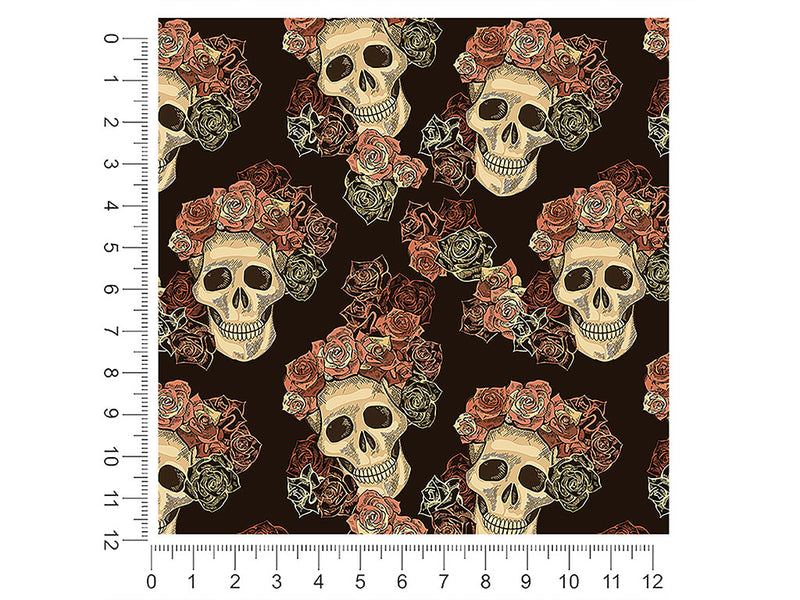 black crown skull and bones 1ft x 1ft Craft Sheets