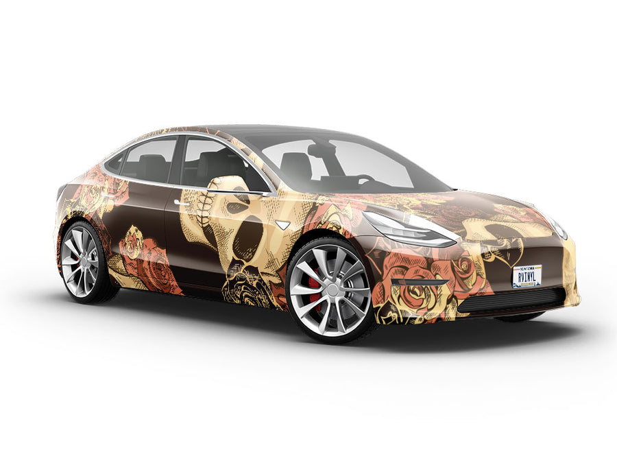 Black Crown Halloween Vehicle Vinyl Wrap