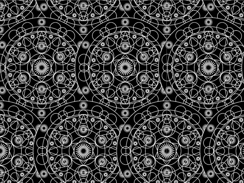 Black Cylindrical Mandala Vinyl Wrap Pattern~Rwraps Series 914 Digitally Printed Vinyl Wrap~0