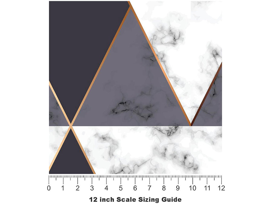 Black Diamond Tile Vinyl Film Pattern Size 12 inch Scale~Rwraps Black Diamond Tile Sizing Chart~3