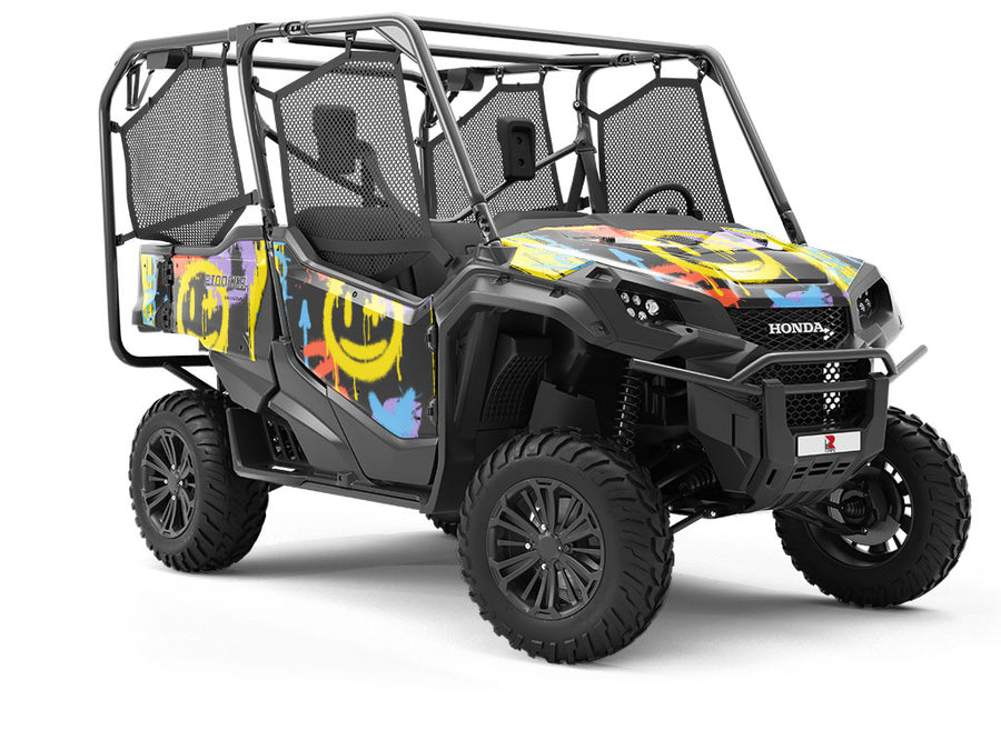 Black Evolution Graffiti Utility Vehicle Vinyl Wrap