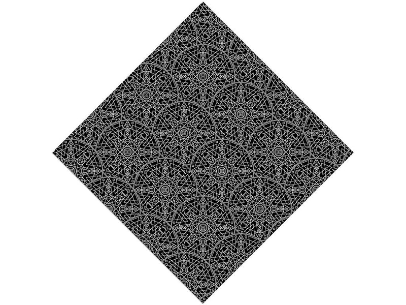 Black Geometric Mandala Vinyl Wrap Pattern