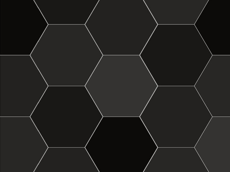 Black Hexagonal Tile Vinyl Wrap Pattern~Rwraps Series 914 Digitally Printed Vinyl Wrap~0