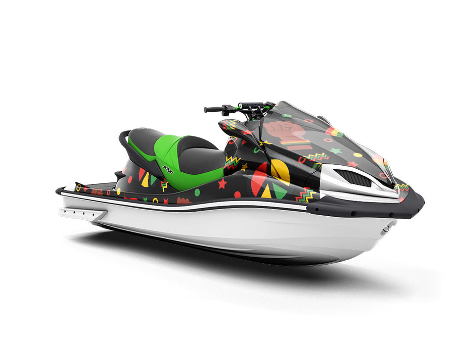 Black History Americana Jet Ski Vinyl Customized Wrap