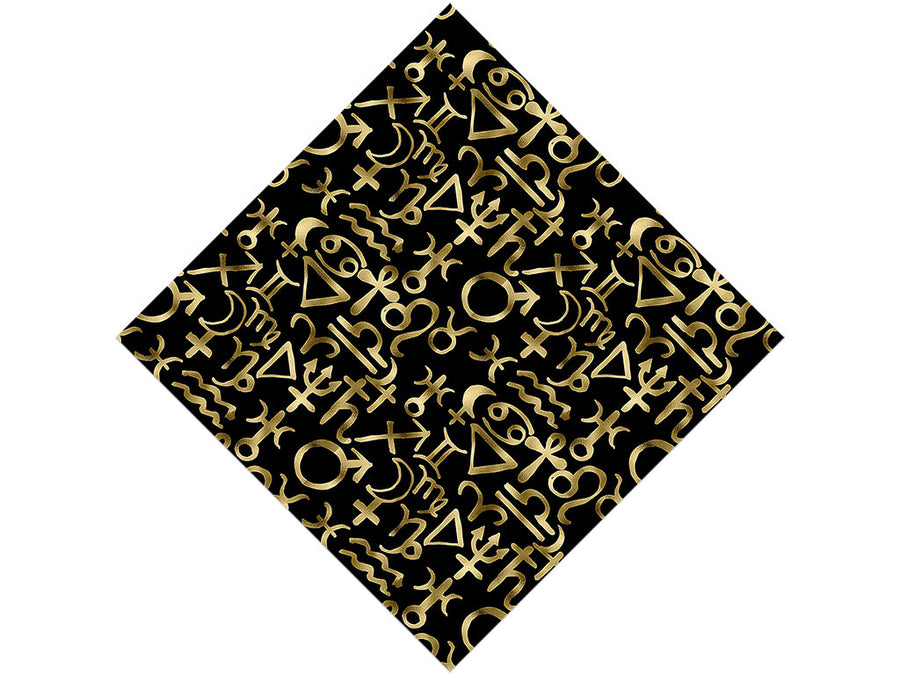 Black Horoscopes Astrology Vinyl Wrap Pattern