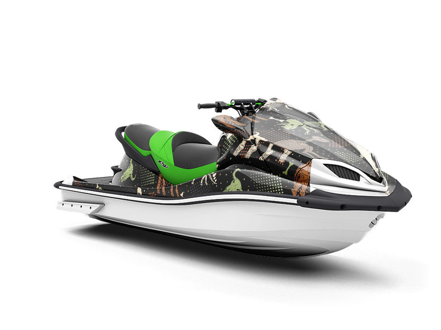 Black Ice Dinosaur Jet Ski Vinyl Customized Wrap
