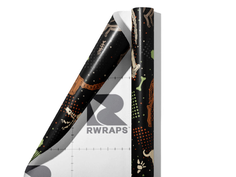 Black Ice Dinosaur Wrap Film Sheets~Rwraps Series 914 Black Ice Dinosaur Scrolled Sheet~3