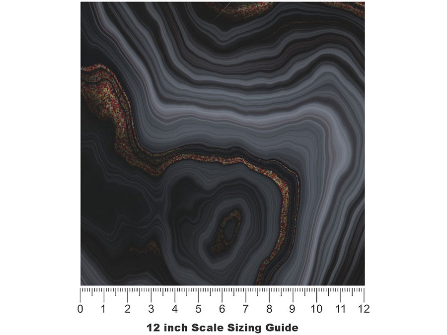Black Ice Gemstone Vinyl Film Pattern Size 12 inch Scale~Rwraps Black Ice Gemstone Sizing Chart~2