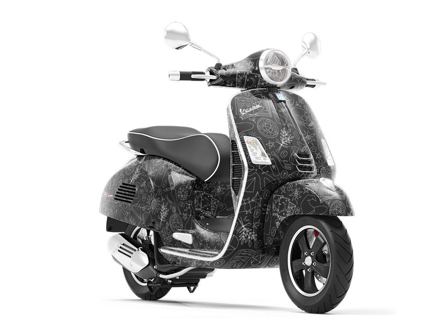 Black Magic Witch Vespa Scooter Wrap Film