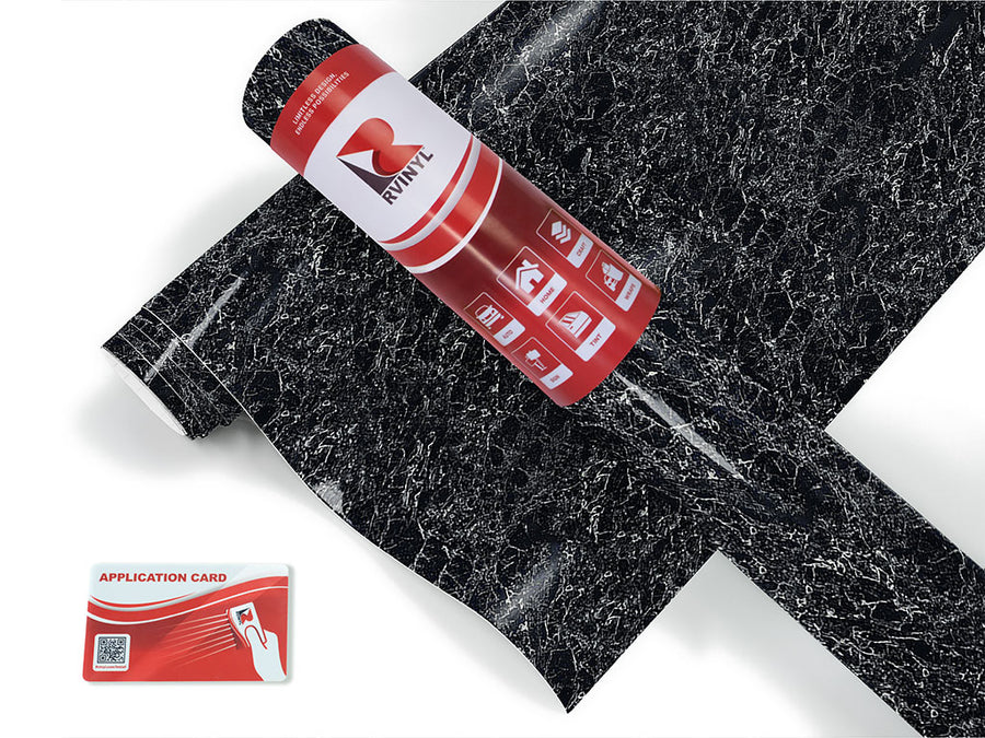 black marmo granite stone Craft Vinyl Roll
