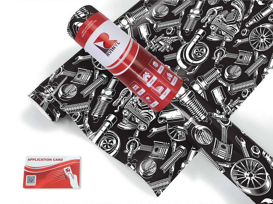 black motor gearhead Craft Vinyl Roll
