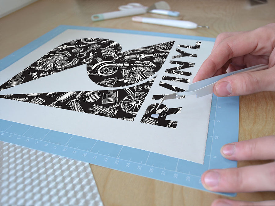 black motor gearhead Easy Weed Craft Vinyl