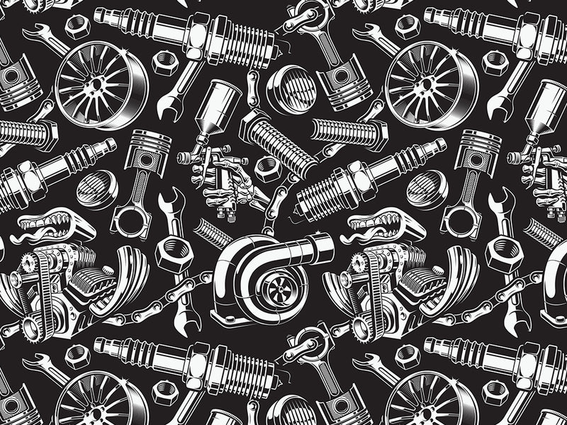 Black Motor Cars Vinyl Wrap Pattern~Rwraps Series 914 Digitally Printed Vinyl Wrap~0