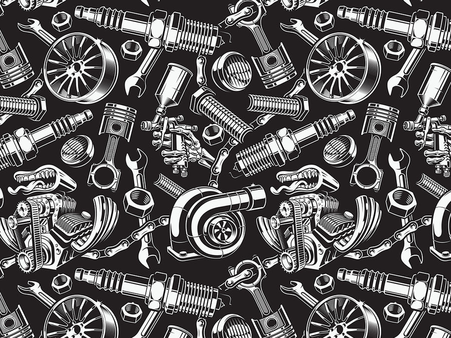 Black Motor Cars Vinyl Wrap Pattern~Rwraps Series 914 Digitally Printed Vinyl Wrap~0