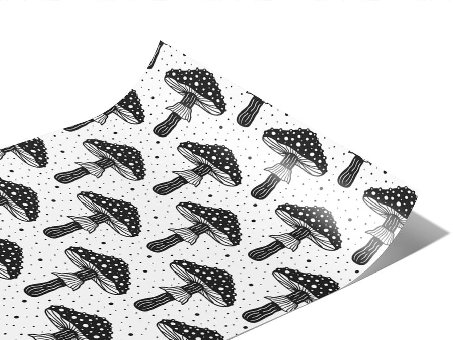 Black Mucismol Mushroom Vinyl Wraps~Rwraps Series 914 Digitally Printed Vinyl Wrap~0