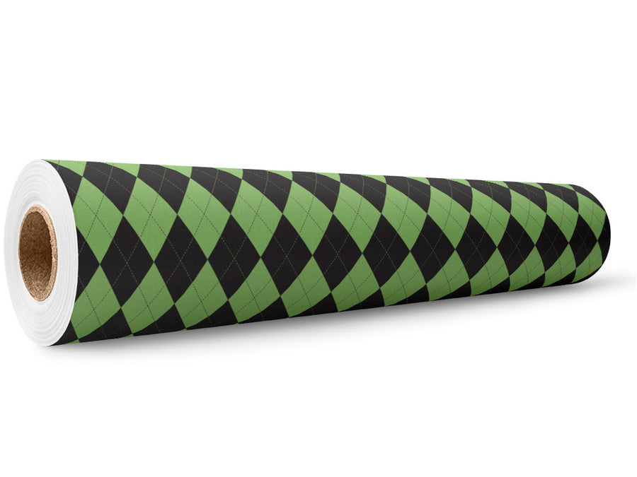 Black Olive Argyle Wrap Film Wholesale Roll~Rwraps Series 914 Digitally Printed Vinyl Roll~5