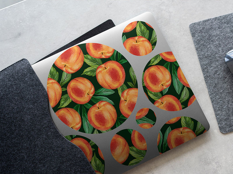 black peachy keen fruit DIY Laptop Stickers