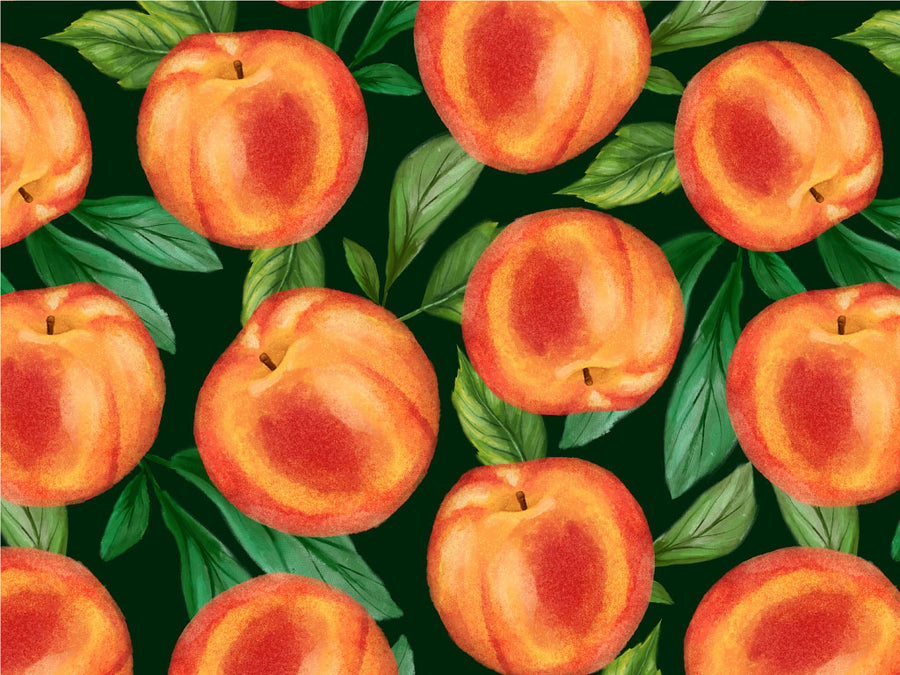 Black Peachy Keen Fruit Vinyl Wrap Pattern~Rwraps Series 914 Digitally Printed Vinyl Wrap~0