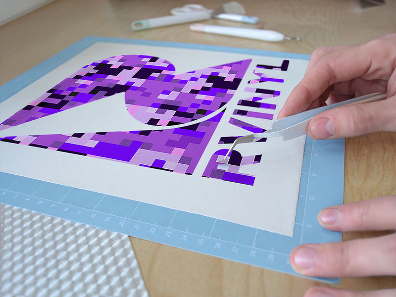 black rain pixel Easy Weed Craft Vinyl