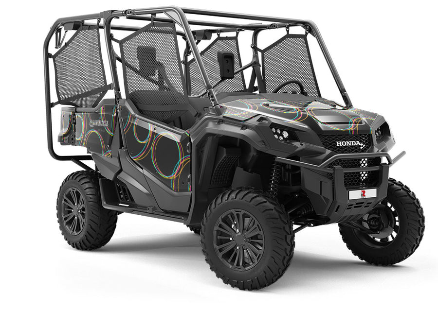 Black Rainbow Abstract Utility Vehicle Vinyl Wrap