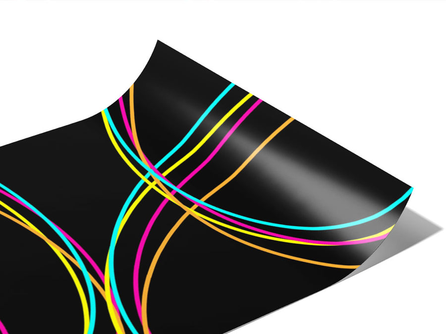Black Rainbow Abstract Vinyl Wraps~Rwraps Series 914 Digitally Printed Vinyl Wrap~0