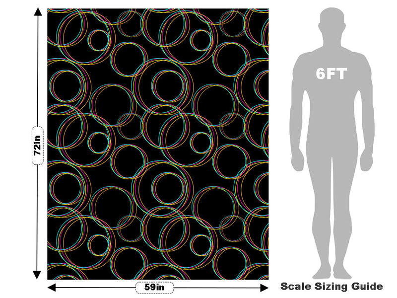 Black Rainbow Abstract Vehicle Wrap Scale~Rwraps Series 914 Black Rainbow Abstract Measurements~1