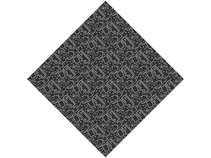 Black Setup Gaming Vinyl Wrap Pattern