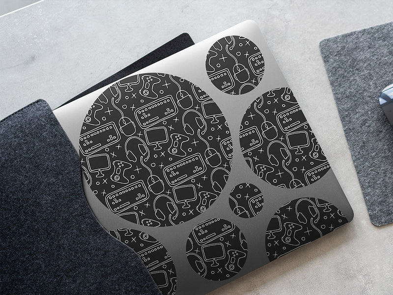 black setup gaming DIY Laptop Stickers