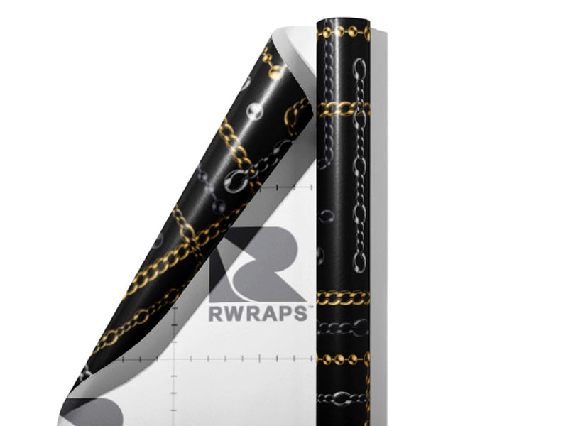 Black Shine Bling Wrap Film Sheets~Rwraps Series 914 Black Shine Bling Scrolled Sheet~3