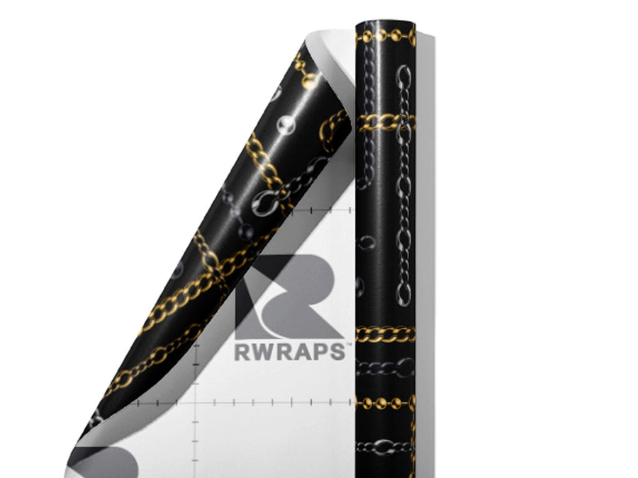 Black Shine Bling Wrap Film Sheets~Rwraps Series 914 Black Shine Bling Scrolled Sheet~3