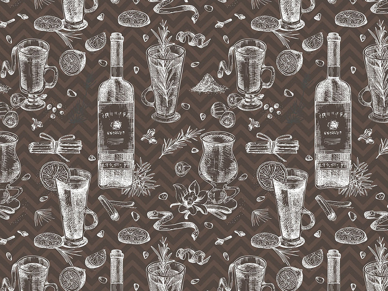Black Spiced Alcohol Vinyl Wrap Pattern~Rwraps Series 914 Digitally Printed Vinyl Wrap~0