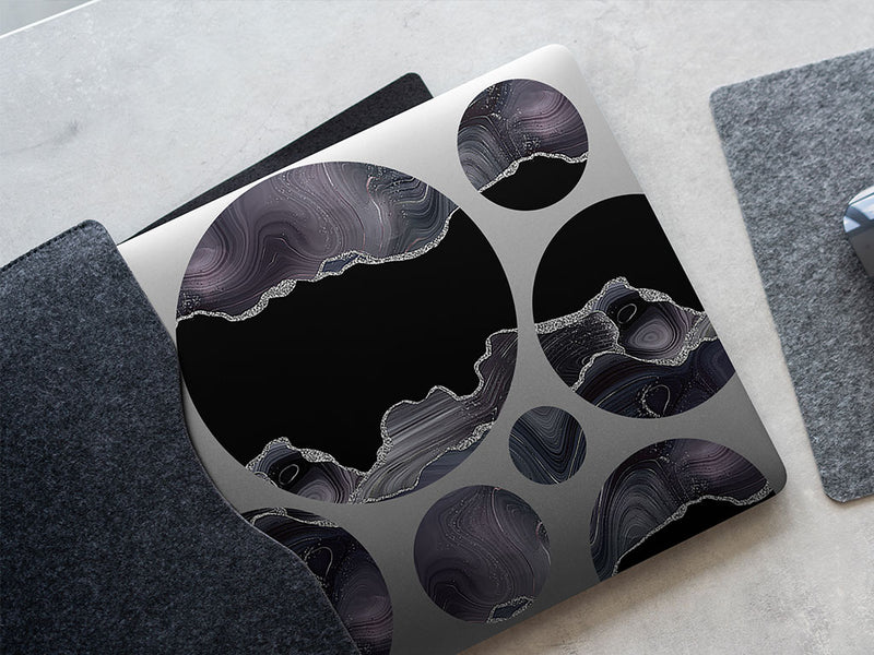 black spinel gemstone films DIY Laptop Stickers