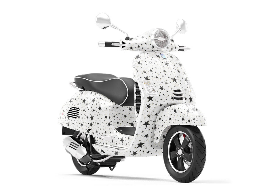 Black Starlight Astrology Vespa Scooter Wrap Film